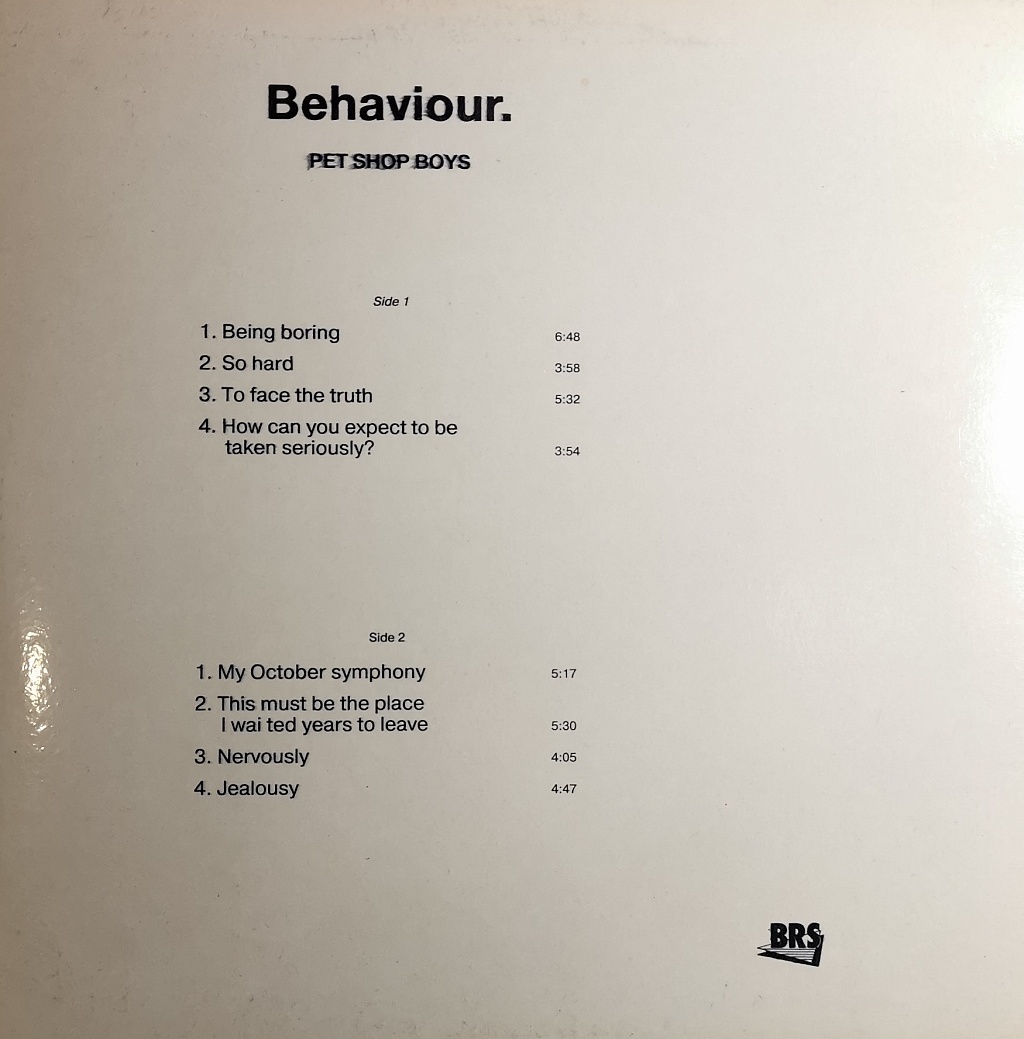 Pet Shop Boys - Behaviour фото №2
